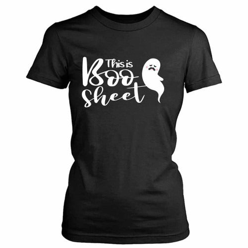This Is Boo Sheet Funny Halloween Ghost Women's T-Shirt Tee