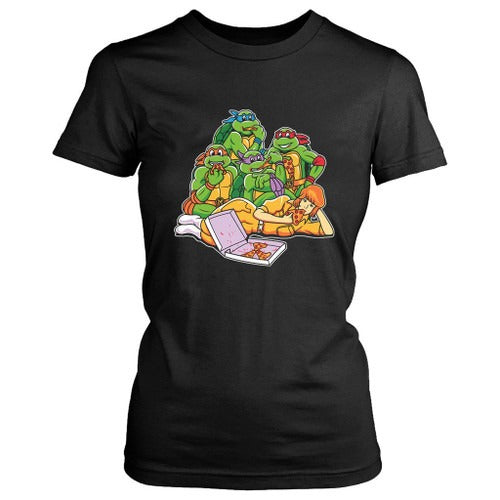 Tmnt Ninja Pizza Club Women's T-Shirt Tee