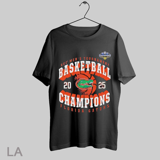 Top Florida Gators 2025 Sec Mens Basketball Conference Tournament Champions T Shirt Sweatshirt Tee Shirt