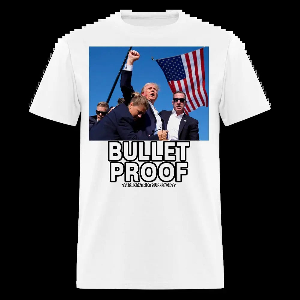 Trump Shot Assassination Attempt Bullet Proof Fist Raised Unisex Classic T-Shirt