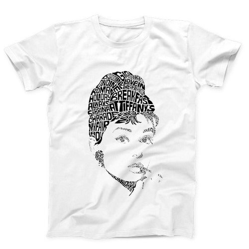 Typographic Audrey Hepburn Man's T-Shirt Tee