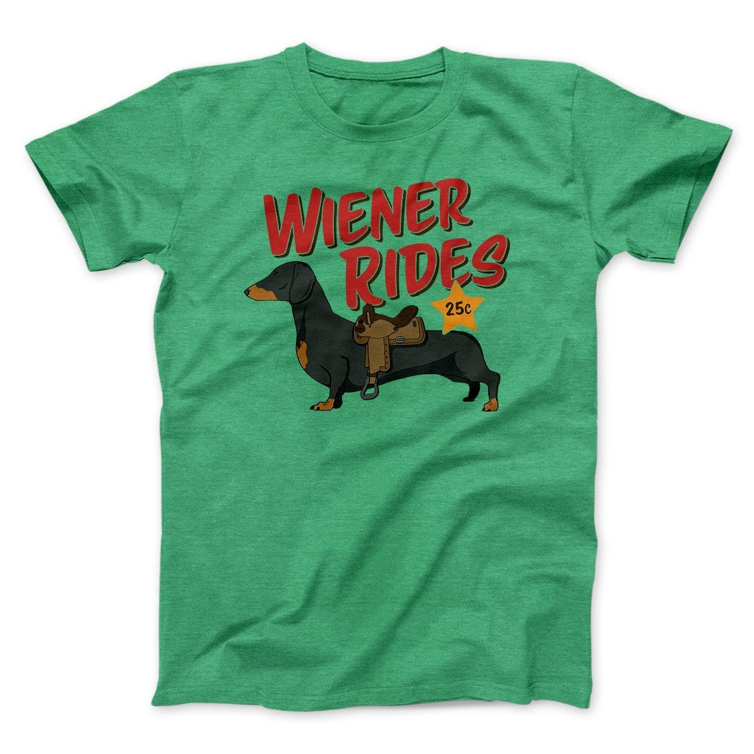 Wiener Rides Funny Men/Unisex T-Shirt