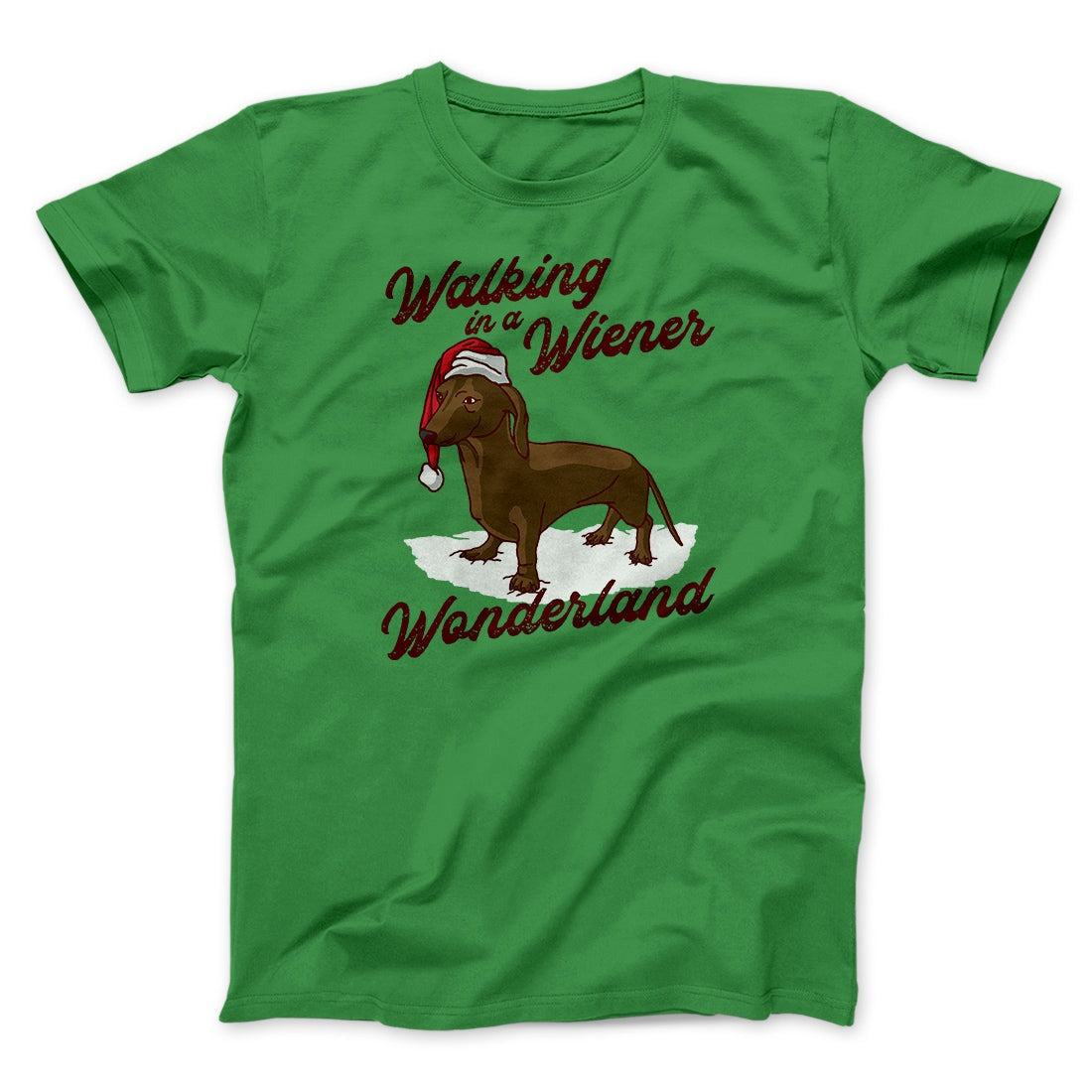 Walking In A Wiener Wonderland Men/Unisex T-Shirt
