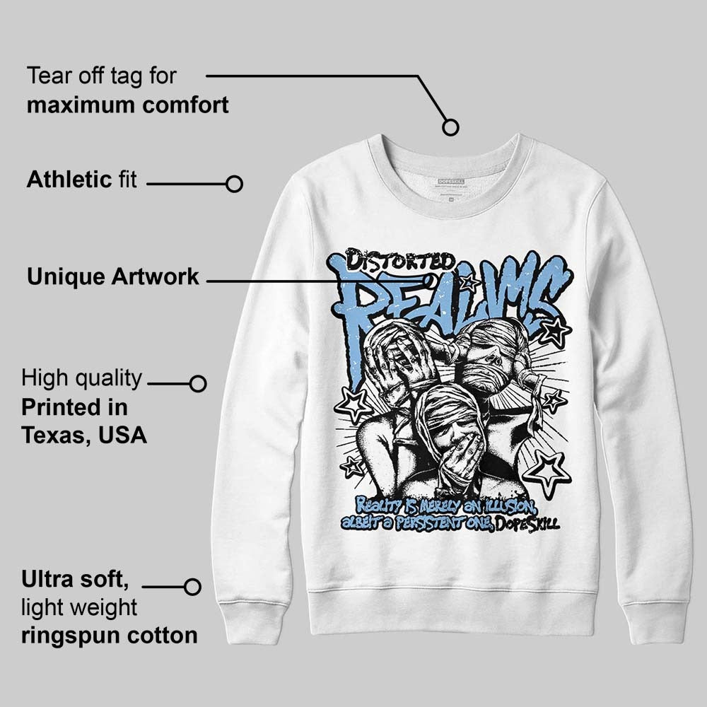 University Blue 6s DopeSkill Sweatshirt Distorted Realms Graphic