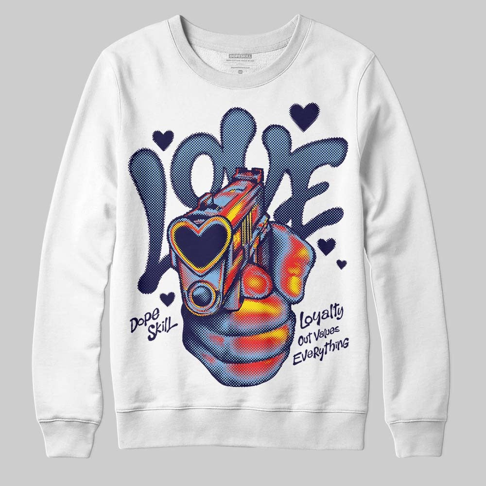 University Blue 6s DopeSkill Sweatshirt Love Shot Graphic