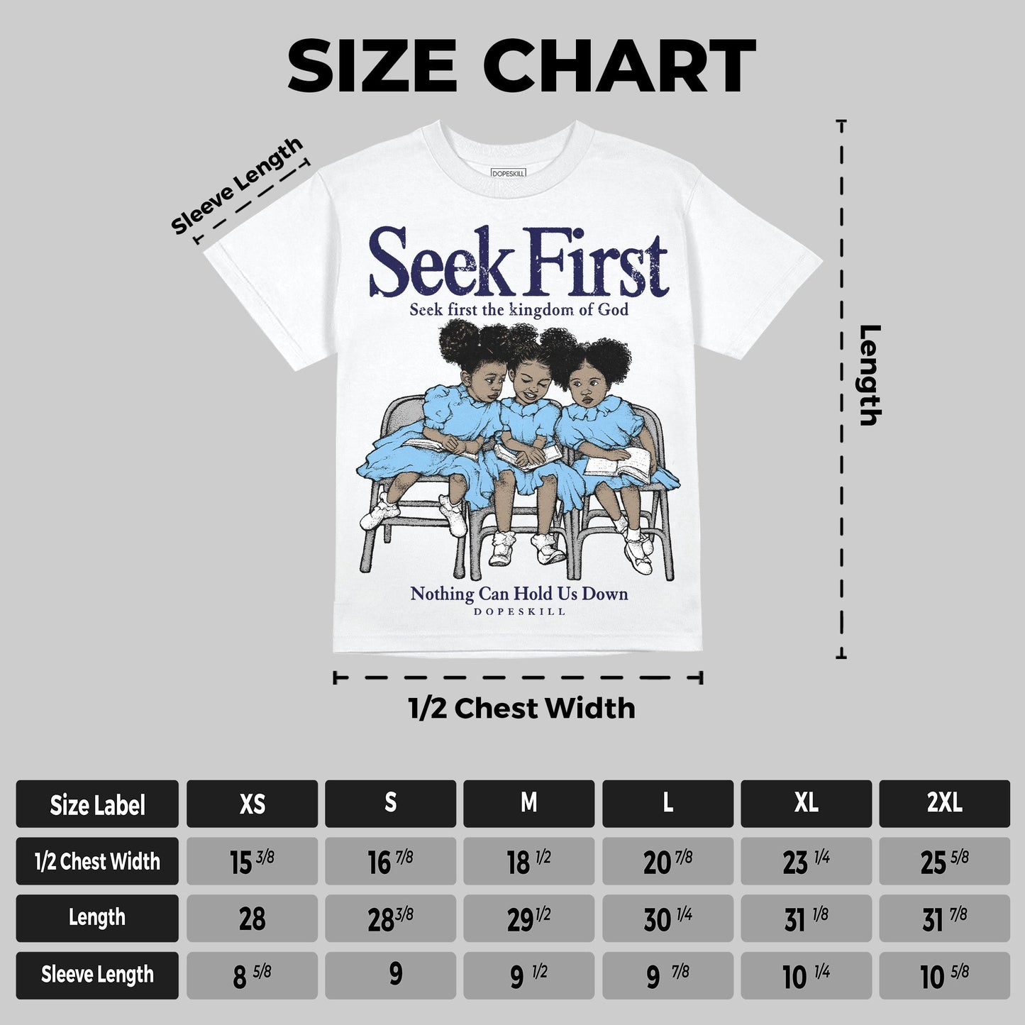 University Blue Collection DopeSkill Oversize Print T-Shirt New Seek First Graphic