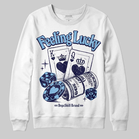 University Blue Collection DopeSkill Sweatshirt Feeling Lucky Graphic