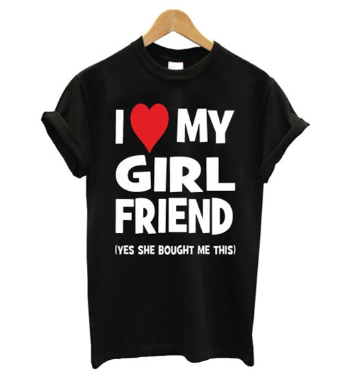 Valentine Gift I Love My Girlfriend Funny Men's T-Shirt Tee