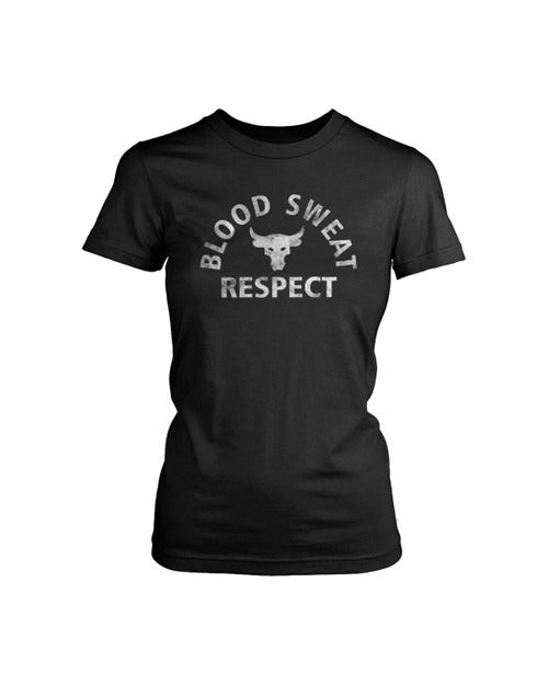 Vintage Blood Sweat Respect The Rock Retro Women's T-Shirt Tee