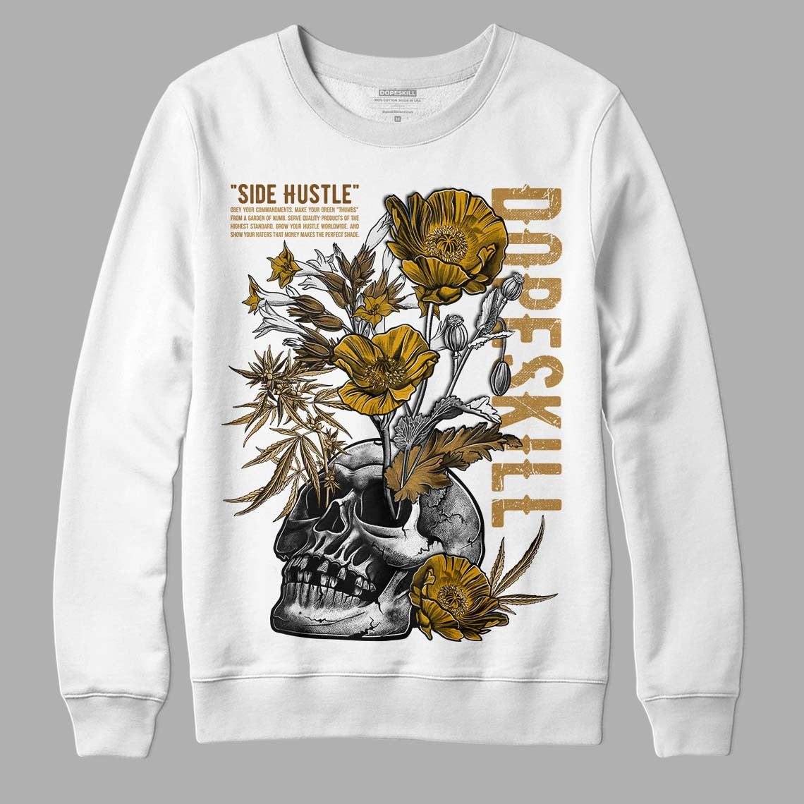 Wheat 13s DopeSkill Sweatshirt Side Hustle Graphic
