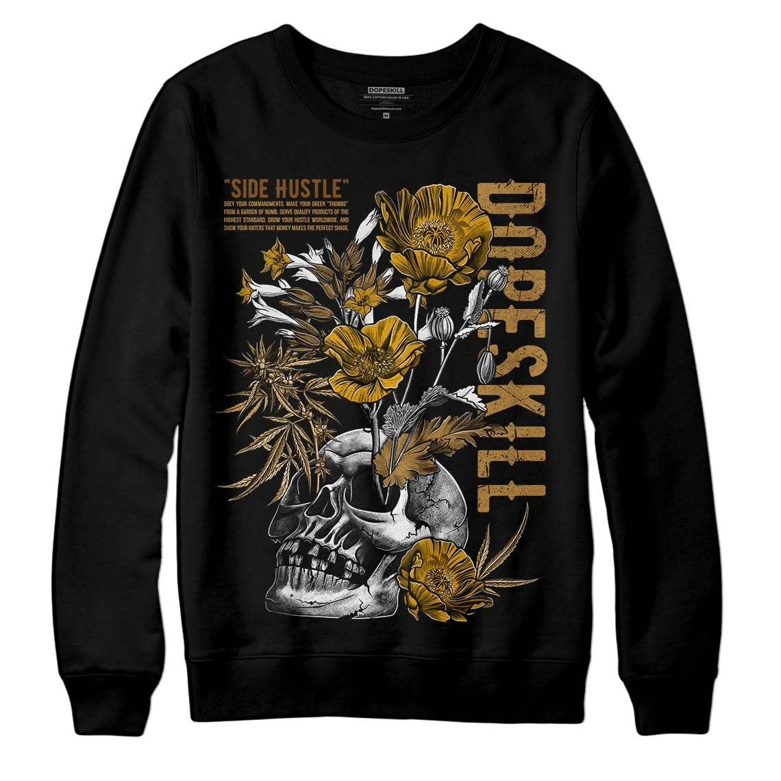Wheat 13s DopeSkill Sweatshirt Side Hustle Graphic