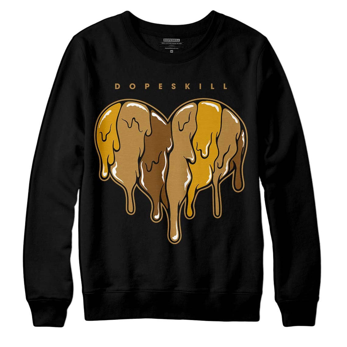 Wheat 13s DopeSkill Sweatshirt Slime Drip Heart Graphic