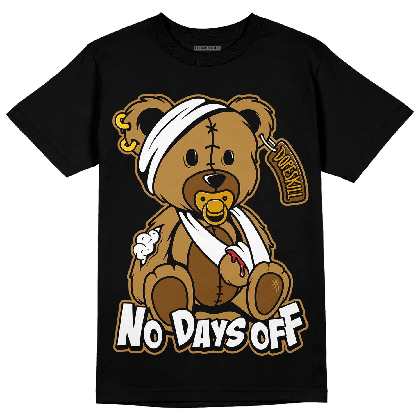 Wheat 13s DopeSkill T-Shirt Hurt Bear Graphic