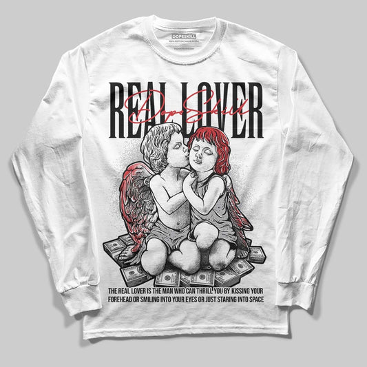 White Cement 4s DopeSkill Long Sleeve T-Shirt Real Lover Graphic