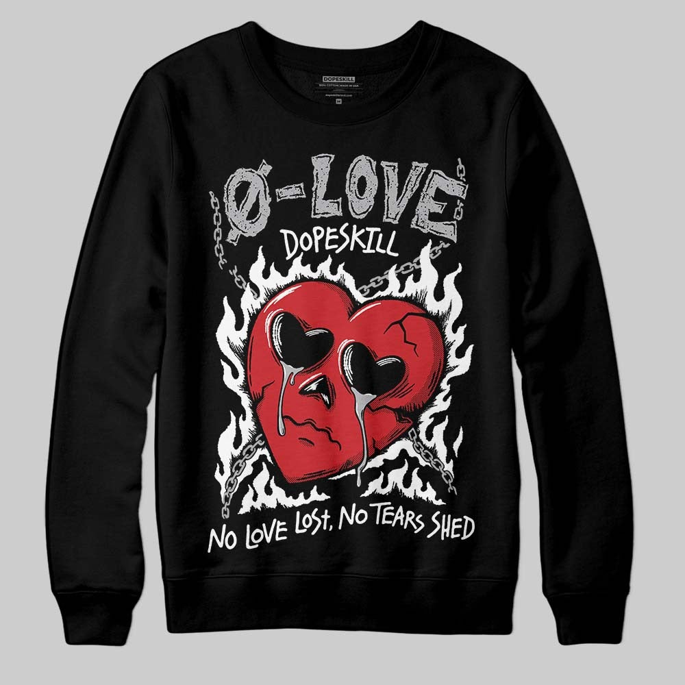 White Cement 4s DopeSkill Sweatshirt Crying Heart Graphic