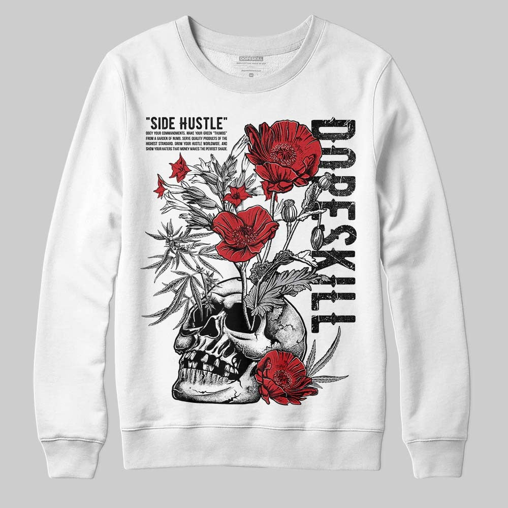 White Cement 4s DopeSkill Sweatshirt Side Hustle Graphic