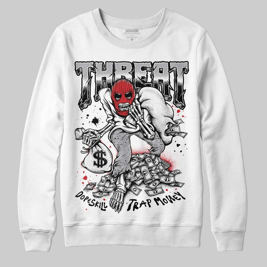 White Cement 4s DopeSkill Sweatshirt Threat Graphic