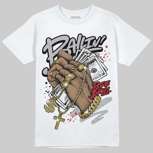 White Cement 4s DopeSkill T-Shirt Always Ballin' Graphic