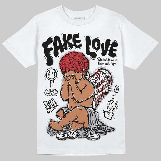 White Cement 4s DopeSkill T-Shirt False Love Graphic