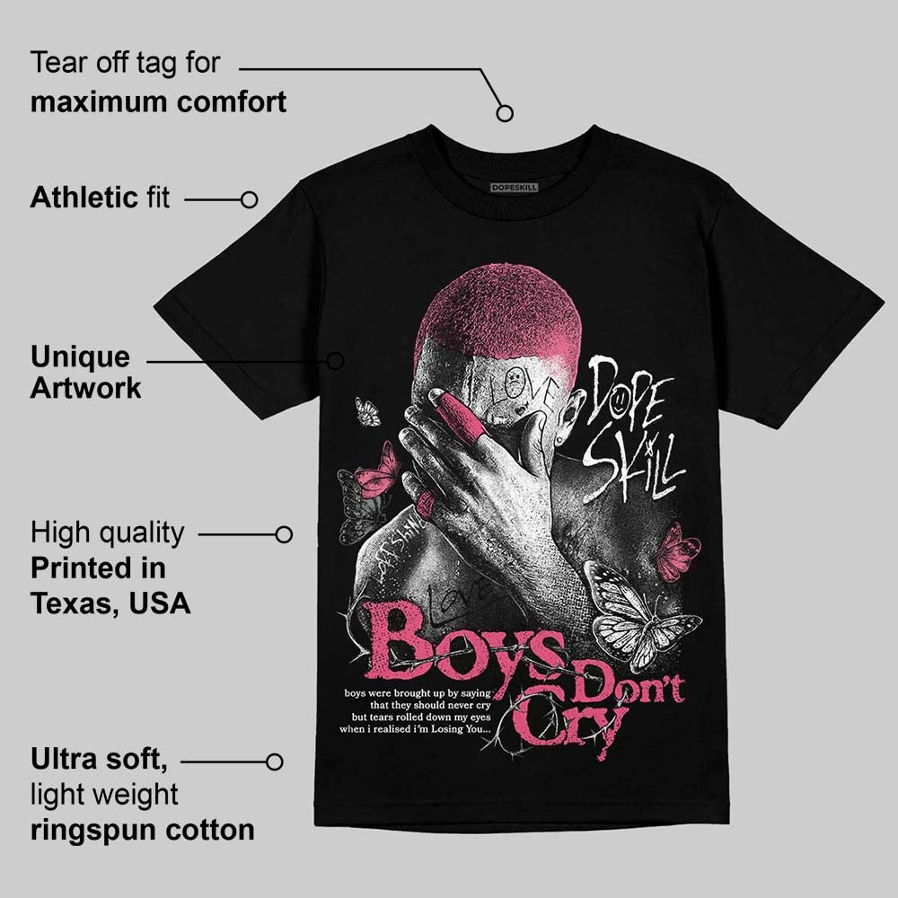 White Fluo Pink DopeSkill T-Shirt Boys Don't Cry Graphic