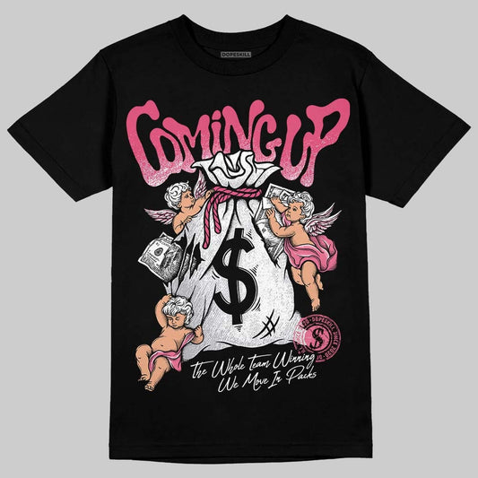 White Fluo Pink DopeSkill T-Shirt Money Bag Coming Up Graphic