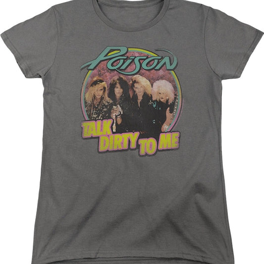 Womens Retro Talk Dirty To Me Poison Shirt