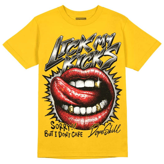 Yellow Collection DopeSkill Gold T-shirt Lick My Kicks Graphic