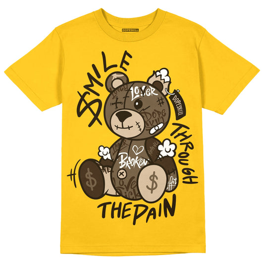 Yellow Collection DopeSkill Gold T-shirt Smile Through The Pain Graphic