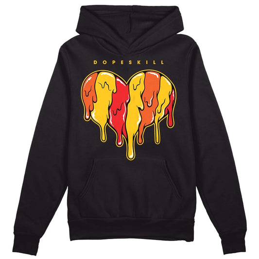 Yellow Collection DopeSkill Hoodie Sweatshirt Slime Drip Heart Graphic