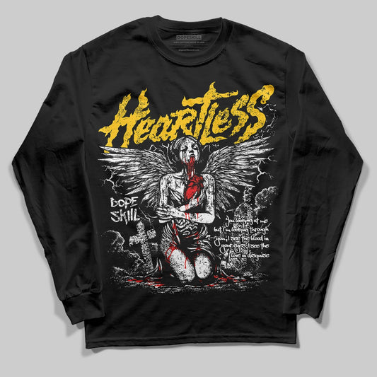 Yellow Collection DopeSkill Long Sleeve T-Shirt Heartless Graphic