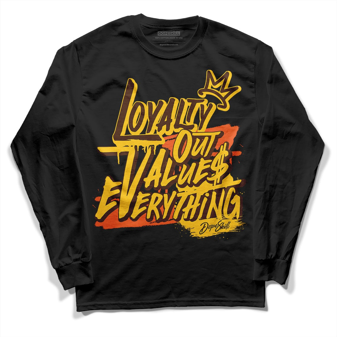 Yellow Collection DopeSkill Long Sleeve T-Shirt LOVE Graphic
