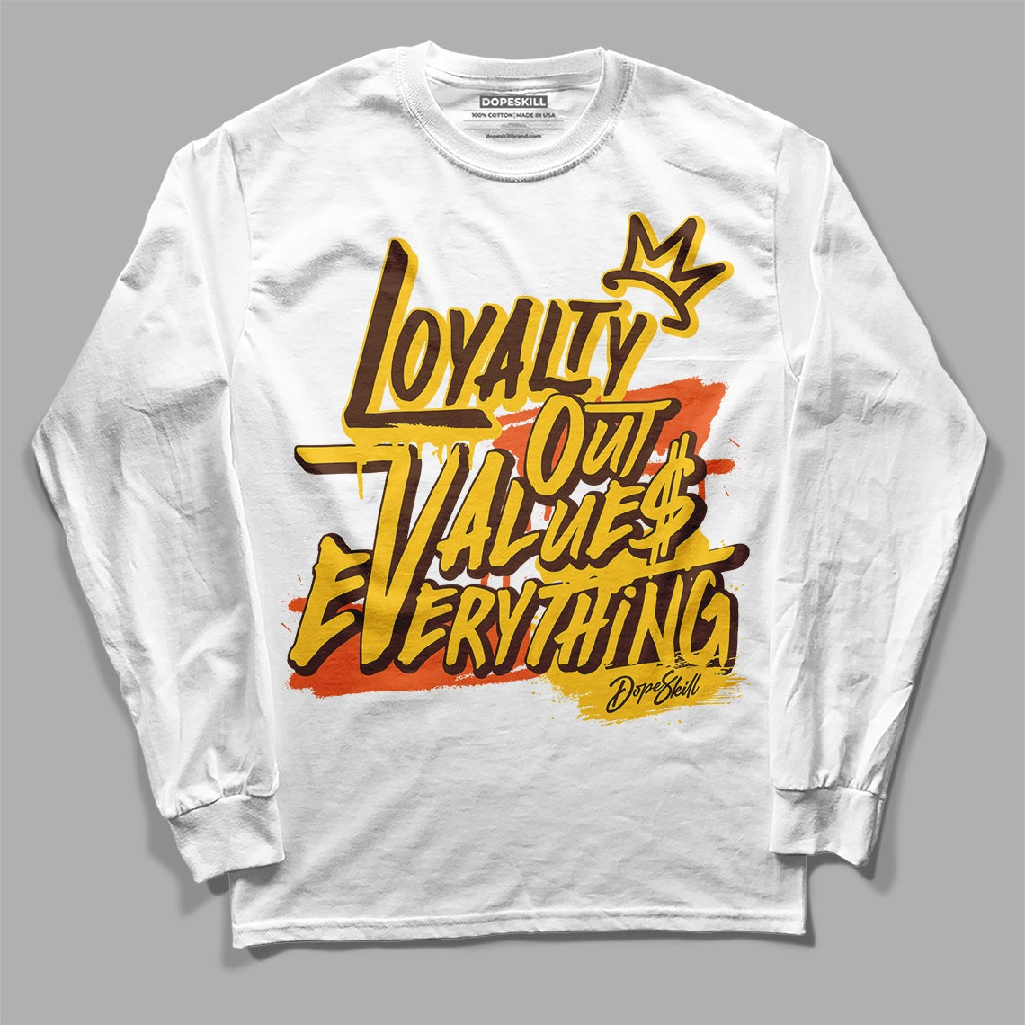 Yellow Collection DopeSkill Long Sleeve T-Shirt LOVE Graphic