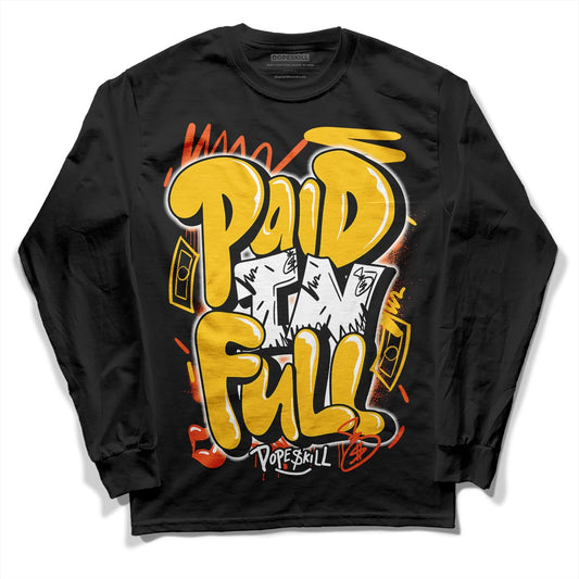 Yellow Collection DopeSkill Long Sleeve T-Shirt New Paid In Full Graphic
