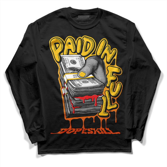 Yellow Collection DopeSkill Long Sleeve T-Shirt Paid In Full Graphic