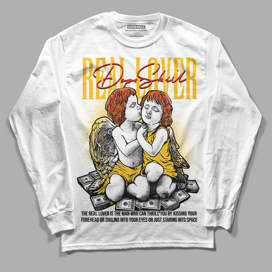 Yellow Collection DopeSkill Long Sleeve T-Shirt Real Lover Graphic