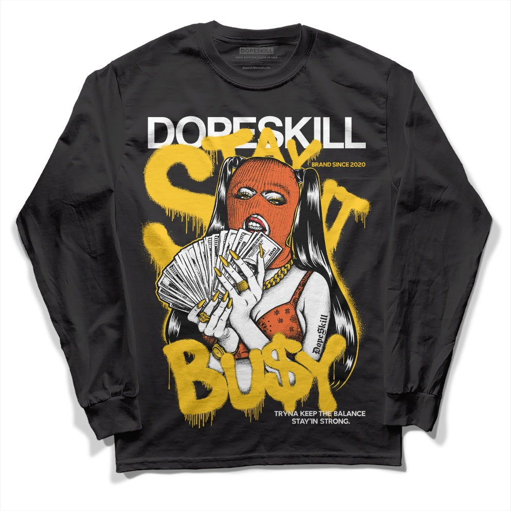 Yellow Collection DopeSkill Long Sleeve T-Shirt Stay It Busy Graphic