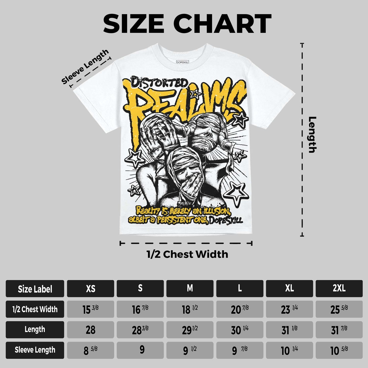 Yellow Collection DopeSkill Oversize Print T-Shirt Distorted Realms Graphic