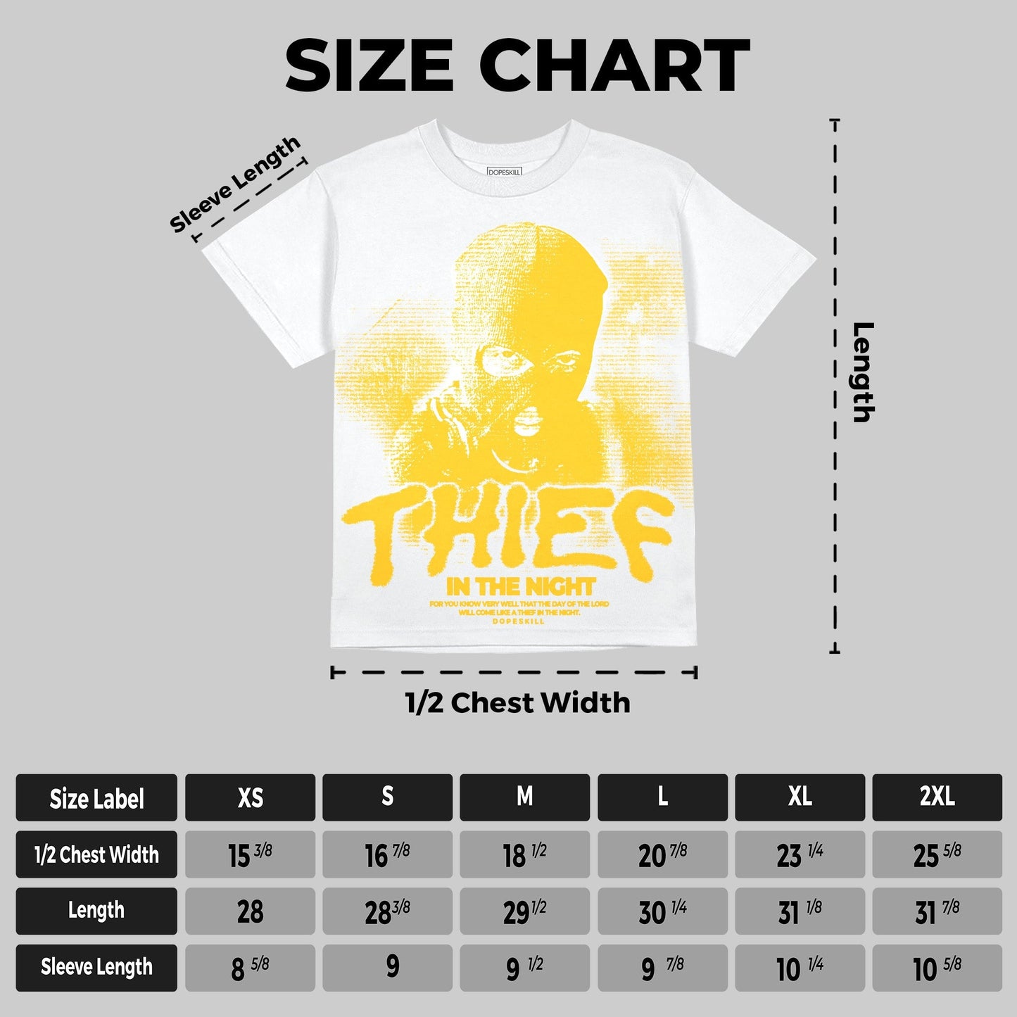 Yellow Collection DopeSkill Oversize Print T-Shirt Thief In The Night Graphic