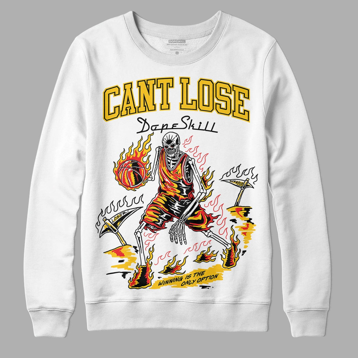 Yellow Collection DopeSkill Sweatshirt Cant Lose Graphic