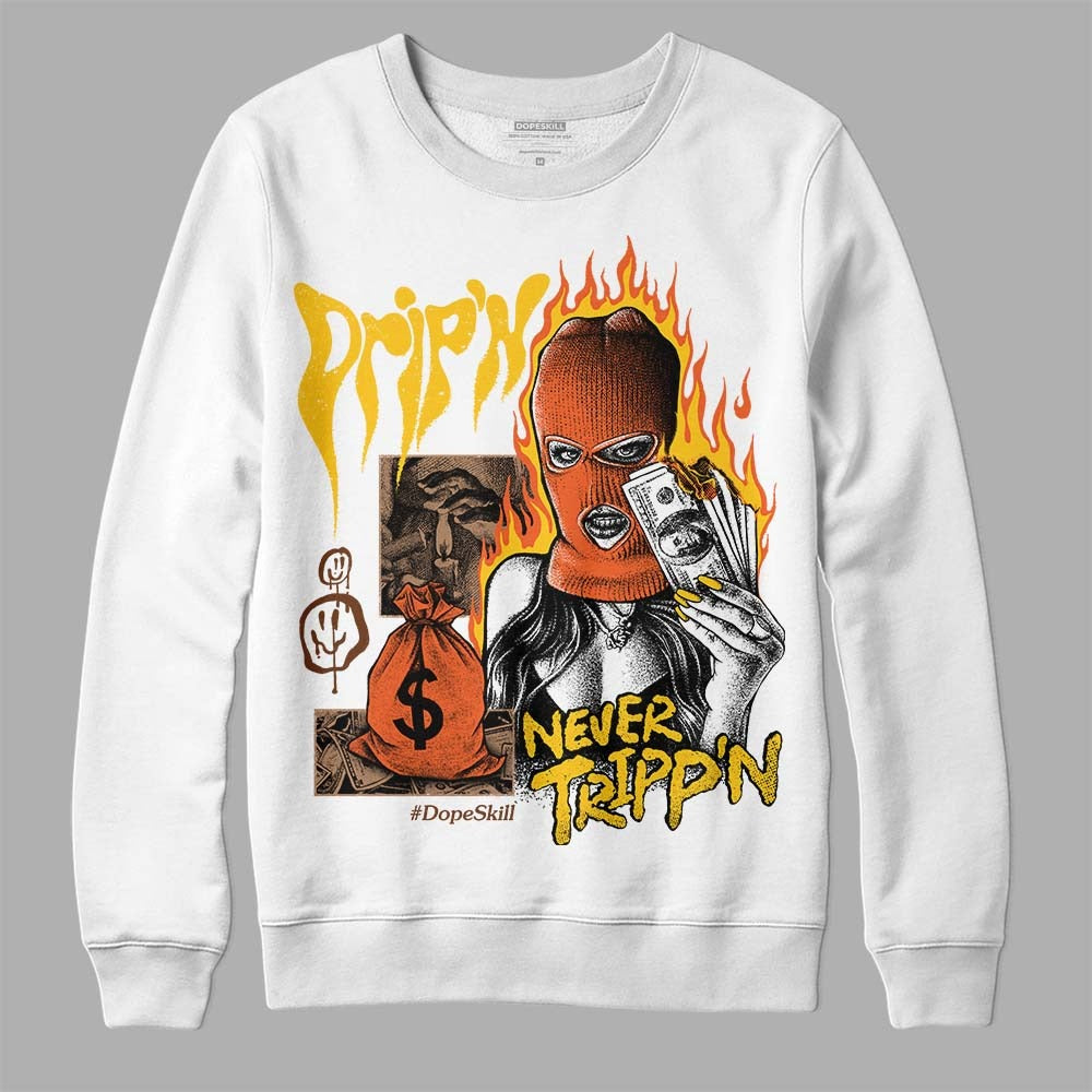 Yellow Collection DopeSkill Sweatshirt Drip'n Never Tripp'n Graphic