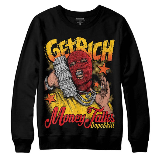 Yellow Collection DopeSkill Sweatshirt Get Rich Graphic