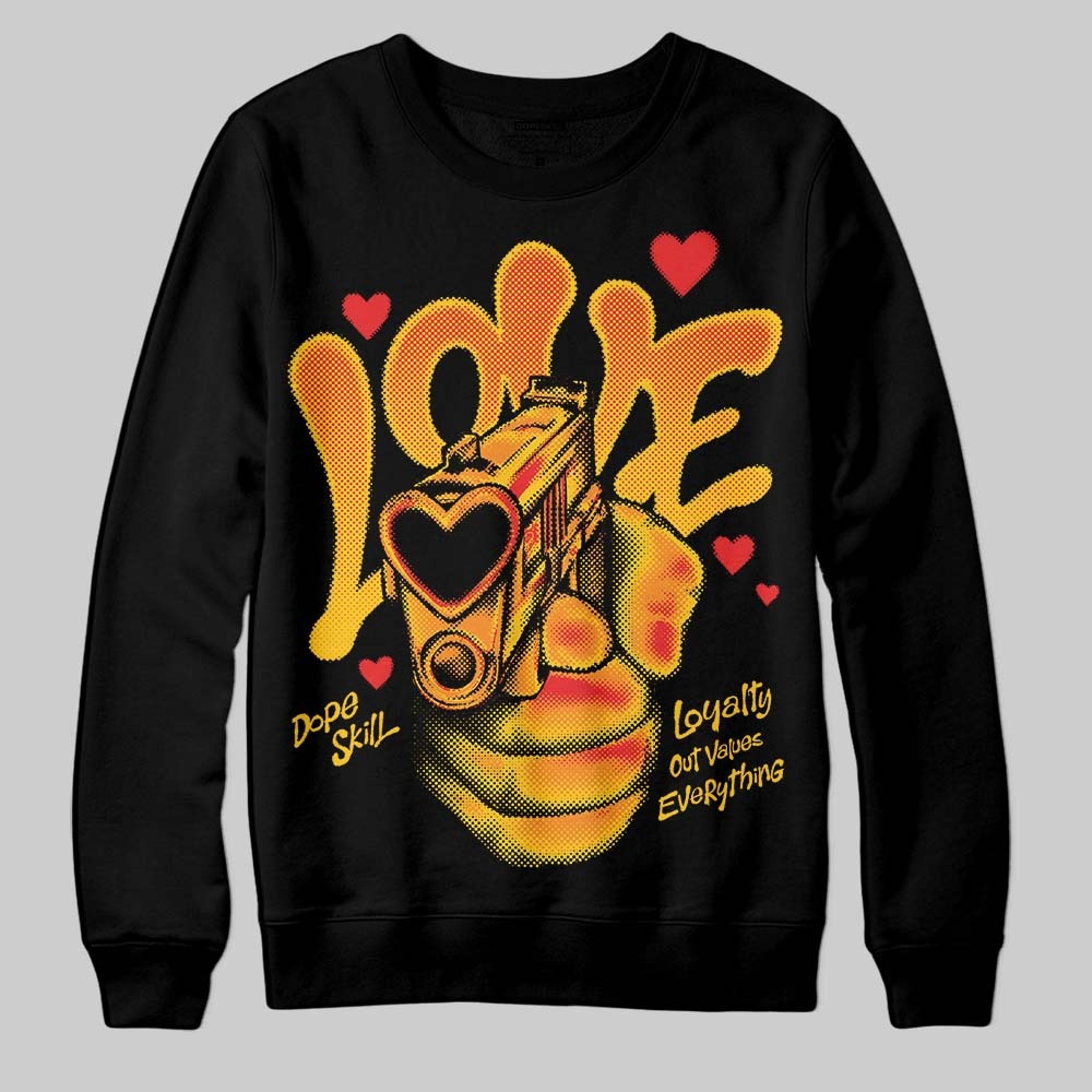 Yellow Collection DopeSkill Sweatshirt Love Shot Graphic