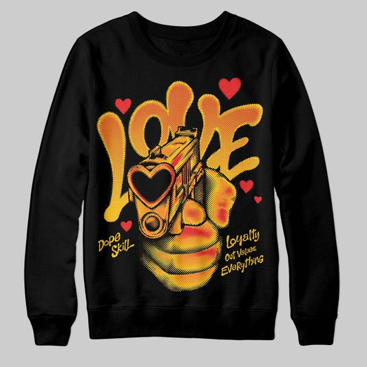 Yellow Collection DopeSkill Sweatshirt Love Shot Graphic