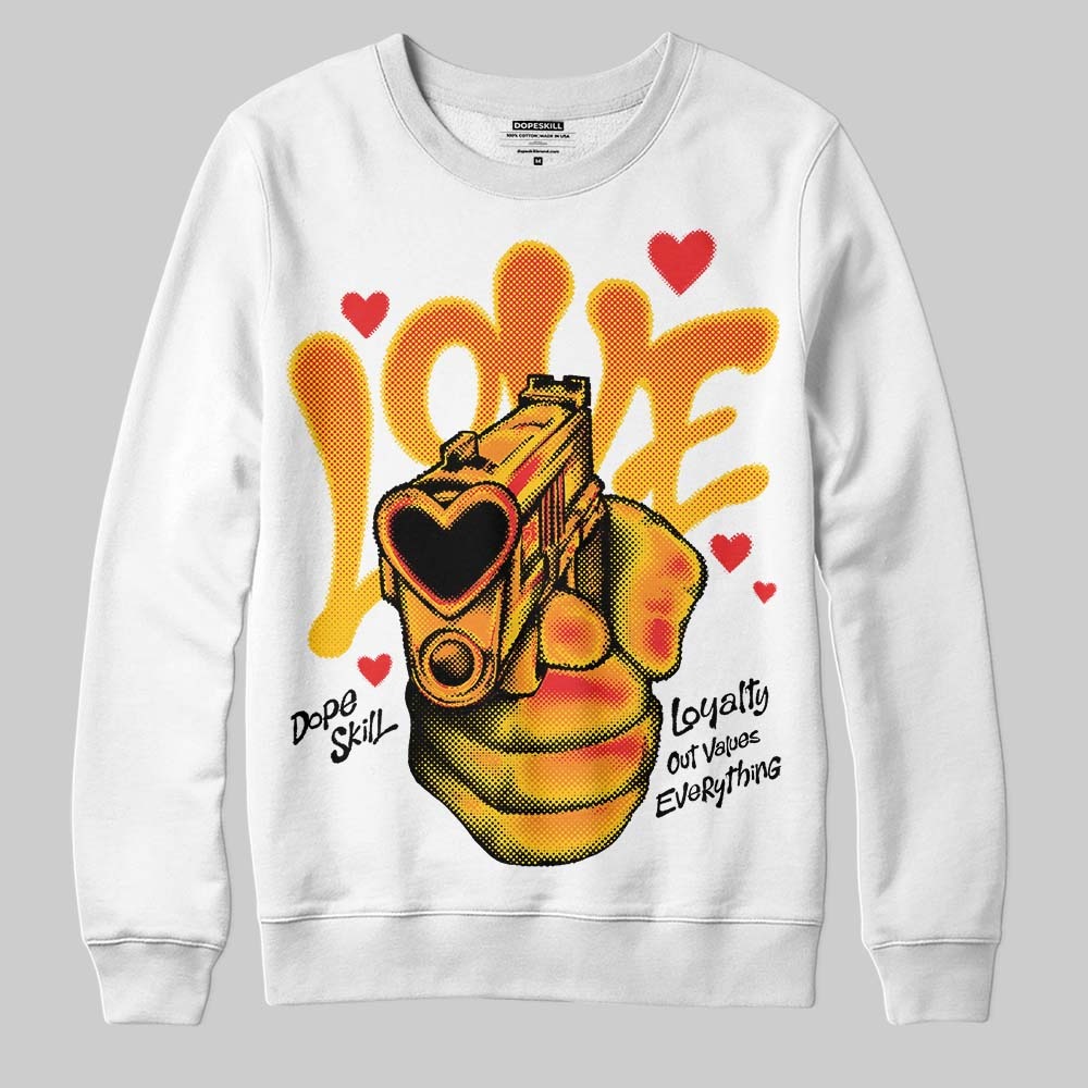 Yellow Collection DopeSkill Sweatshirt Love Shot Graphic