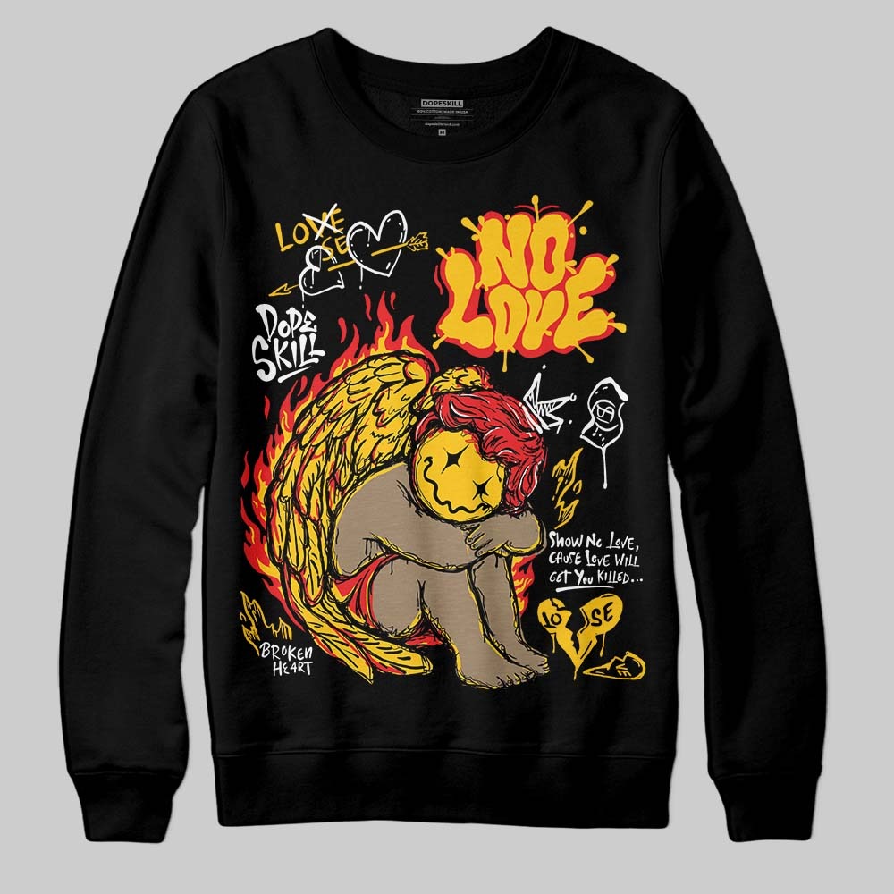 Yellow Collection DopeSkill Sweatshirt No Love Graphic
