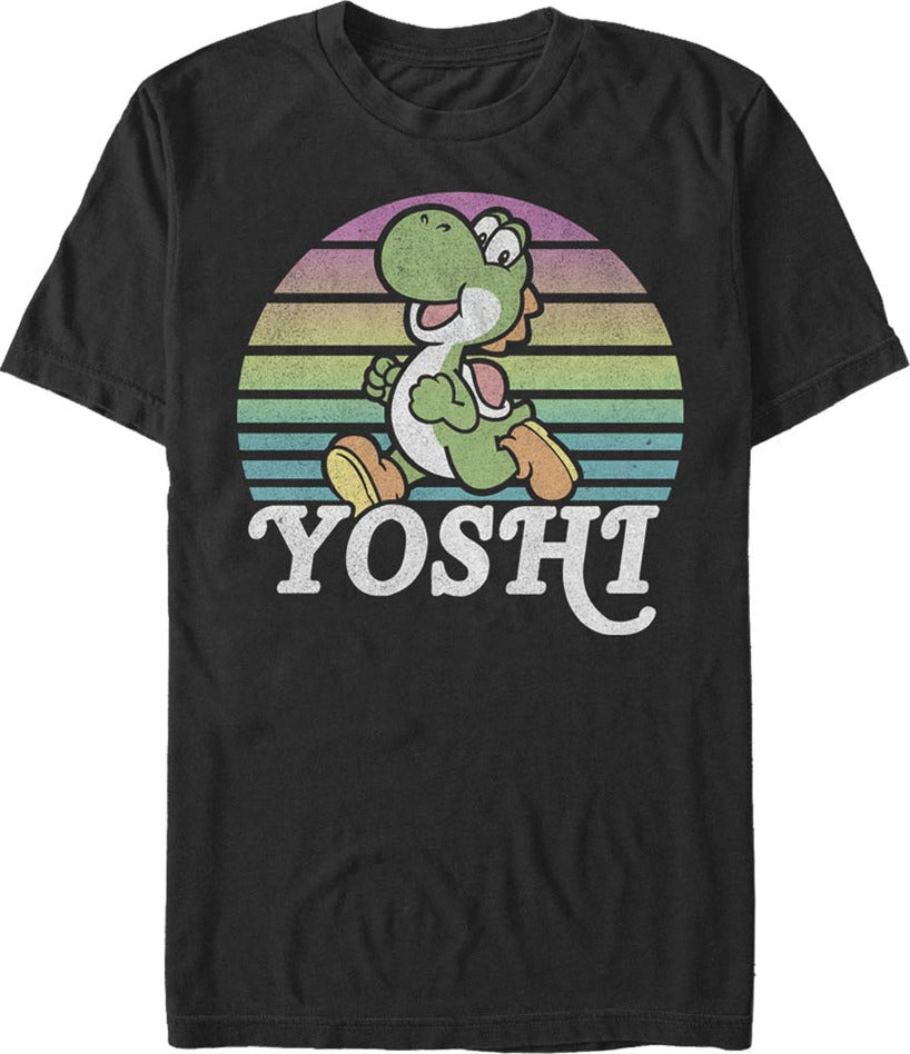 Yoshi Retro Stripes Super Mario Bros. T-Shirt