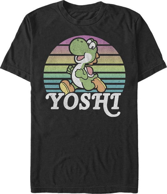 Yoshi Retro Stripes Super Mario Bros. T-Shirt